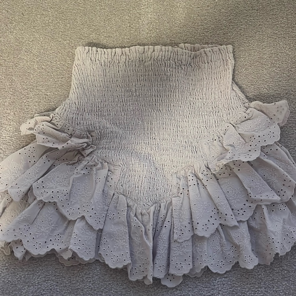 olivaceous beige mini skirt